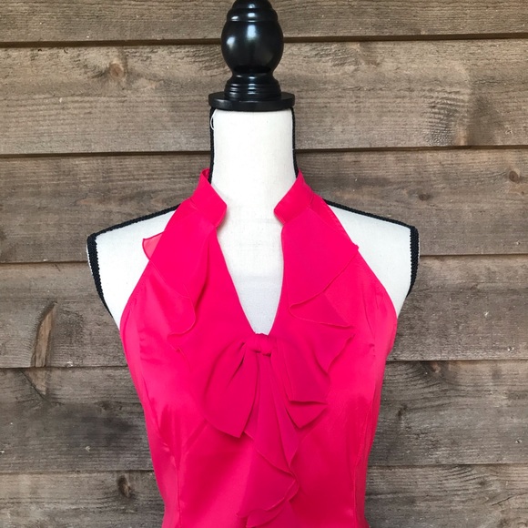 Express - Pink Ruffle Top - Picture 2 of 3